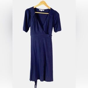 Boden women's wrap dress size US 4P UK 8P navy soft